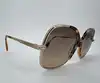 lunettes de soleil vanessa bruno zippy 01 écaille marron et métal doré