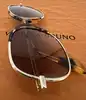lunettes de soleil vanessa bruno zippy 01 écaille marron et métal doré