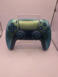 manette sans fil sony dualsense chroma teal pour ps5 et pc vert métal