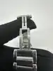 montre baume & mercier linea 65616 avec une lunette ornée de diamants et mouvement quartz, bracelet en acier