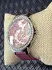 montre guess paisley quartz bracelet en cuir rose