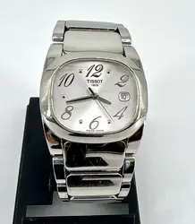 montre tissot t009310a t moments, mouvement quartz avec bracelet en acier