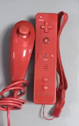 pack wiimote et nunchuk generique rouge pour nintendo wii