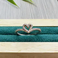 pandora bague coeur chevron scintillante