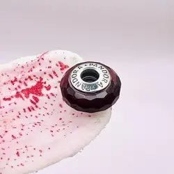 pandora charm verre de murano violet argent 925 millième (22 ct) 3,44g