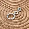 pendentif cercles ornés de strass argent 925 millième (22 ct) 3,05g