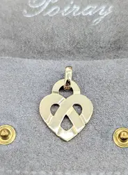 pendentif poiray coeur entrelacé moyen modèle or 750 millième (18 ct) 3,73g