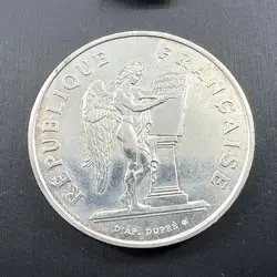 pièce 100 francs droits de l'homme 1989 argent 900 millième 14,97g