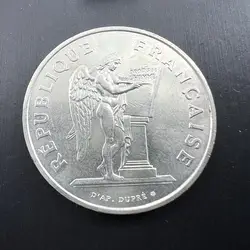 pièce 100 francs droits de l'homme 1989 argent 900 millième 15g