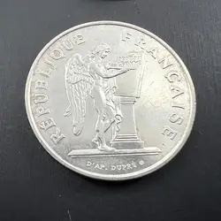 pièce 100 francs droits de l'homme 1989 argent 900 millième 15g