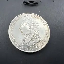 pièce 100 francs général la fayette 1987 argent 900 millième 15g