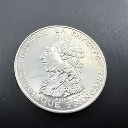 pièce 100 francs général la fayette 1987 argent 900 millième 15g