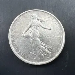 pièce 5 francs semeuse 1961 argent 835 millième 12,02g