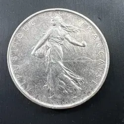 pièce 5 francs semeuse 1961 argent 835 millième 12,04g
