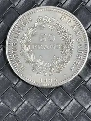 pièce 50 francs 1980 argent 900 millième 29,49g