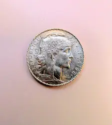 pièce d'or 20 francs marianne & coq 1913 or 900/1000 6,46g