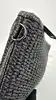 pochette lancel noir effet paille
