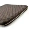porte-documents louis vuitton en toile damier ébène marron