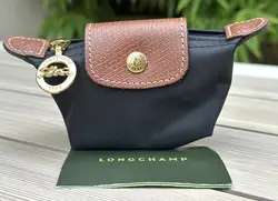 porte-monnaie longchamp le pliage original en toile noir