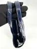 sac à main armani jeans vernis bleu nuit logo avec un strass incrusté