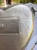 sac à main maje coeur en cuir métalisé doré