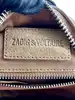 sac bandoulière zadig & voltaire camel denim bamboo hoppie suede