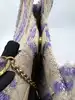 sac cabas grand sandro en toile tweed beige et violet