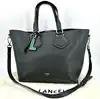 sac cabas lancel en cuir noir