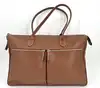 sac cabas longchamp en cuir grainé marron