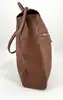 sac cabas longchamp en cuir grainé marron