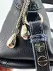 sac lancel charmeuse en cuir bleu marine