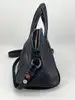sac lancel charmeuse en cuir bleu marine