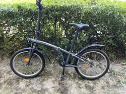 velo pliant b-twin fold 120 noir