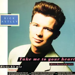 vinyle rick astley - take me to your heart (dick dastardly mix) (1987)