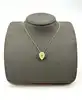 120647 collier chaîne en argent doré avec pendentif en forme de goutte d’eau pavé d’oxydes argent 925 millième (22 ct) 2,4g