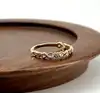 20002710 bague anneau motif infini et coeur avec oxyde t58
