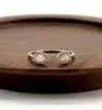 20015210 bague ouverte toi et moi ornée d'oxydes t60