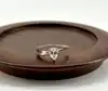 20019210 bague asymétrique dotée d'une pierre centrale taille poire et d'un anneau sertie d'oxydes t60