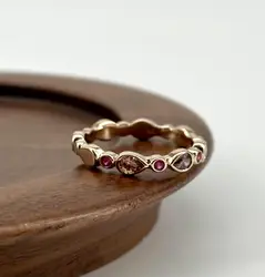20020405 bague tour us d'oxydes rose, violet et orange t60