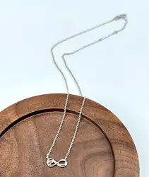 87413345 collier infini serti d'oxyde orange argent 925 millième (22 ct) 2,03g
