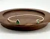 97438658 bracelet jonc ouvert, perlé, orné d’oxydes verts