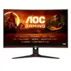 aoc gaming c27g2e/bk - écran led - jeux - incurvé - 27' - 1920 x 1080 full hd (1080p) @ 165 hz - va - 350 cd/m² - 3000:1 - 1 ms - 