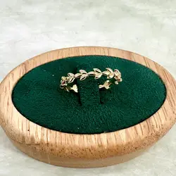 bague anneau en acier doré