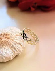 bague bandeau motifs tressés or 375 millième (9 ct) 1,25g