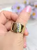 bague bandeau signé leo pizzo en or sertie de 5 diamants en chute or 750 millième (18 ct) 7,07g