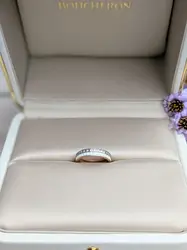 bague boucheron alliance quatre white edition en deux ors, céramique et diamants, gravure "toi & moi" or 750 millième (18 ct) 2,50