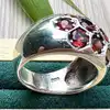 bague en argent et sertie de pieres grenats t59 argent 925 millième (22 ct) 11,66g