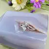 bague en argent pierre bleu ovale et oxydes de zirconium argent 925 millième (22 ct) 2,32g