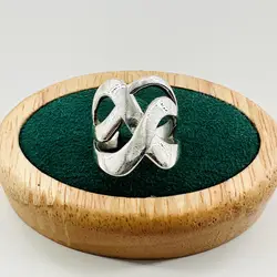 bague entrelacée t52 argent 925 millième (22 ct) 5,69g