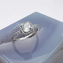 bague pandora halo scintillant carré l56 argent 925 millième (22 ct) 2,77g